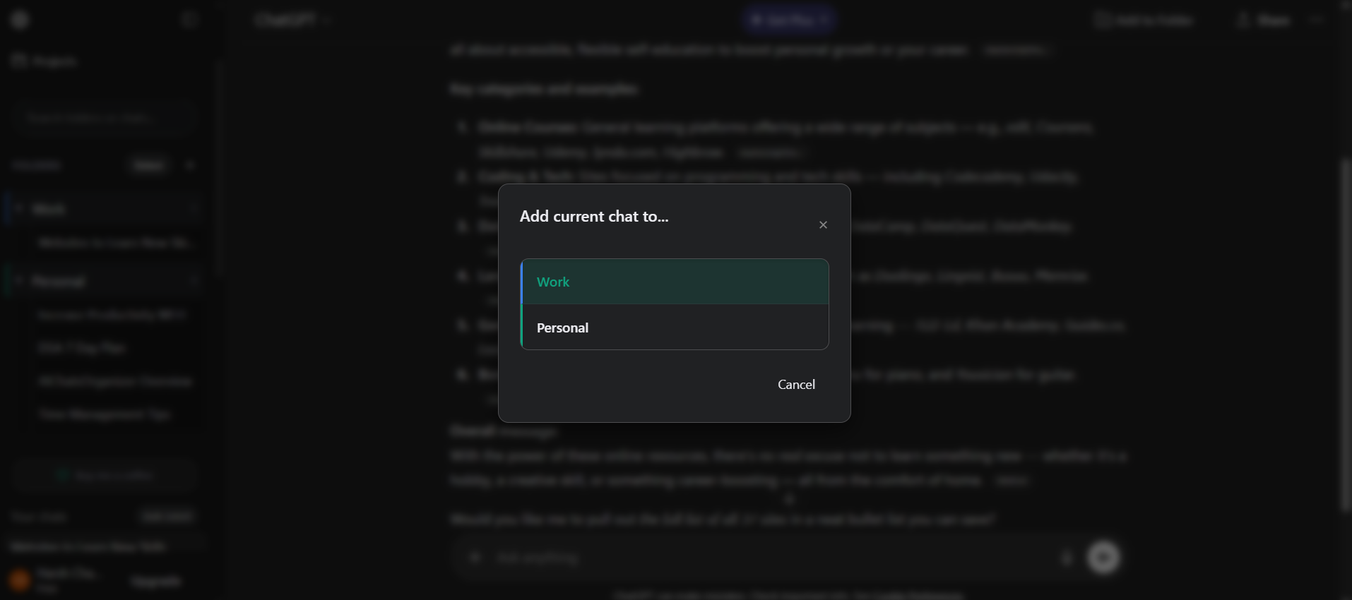 AI Chats Organizer gallery image