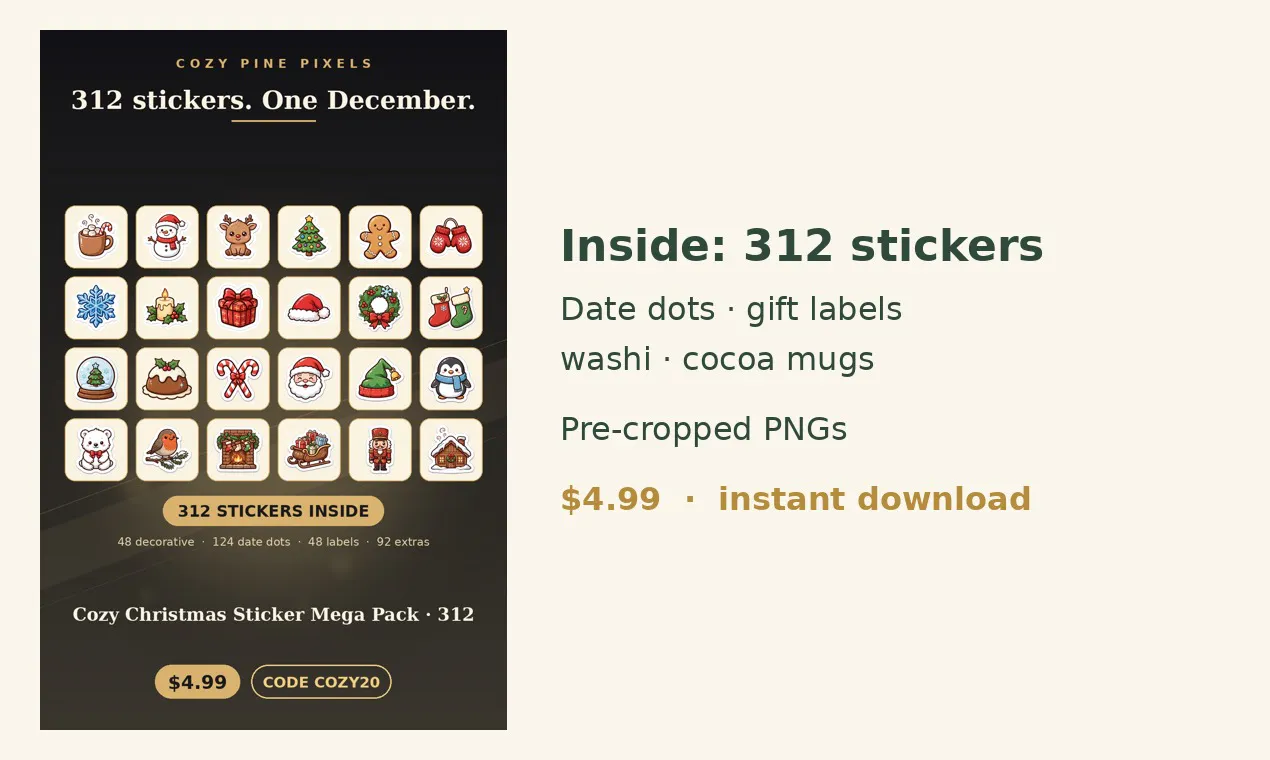 Cozy Christmas Sticker Mega Pack gallery image