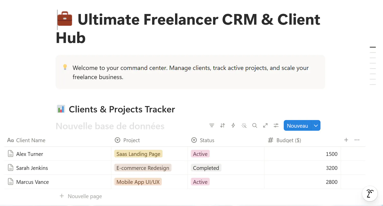 FlowCRM Notion Template gallery image