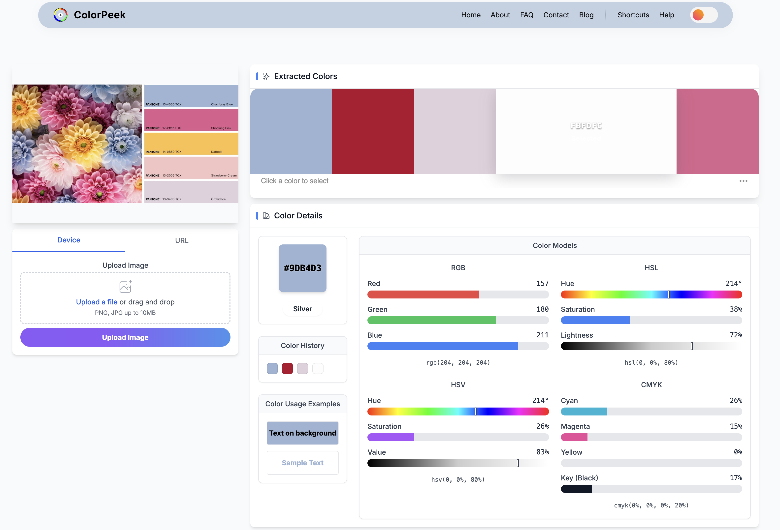 Mídia 1 de Colorpeek - Extraia o código hexadecimal e as paletas de cores de qualquer imagem instantaneamente