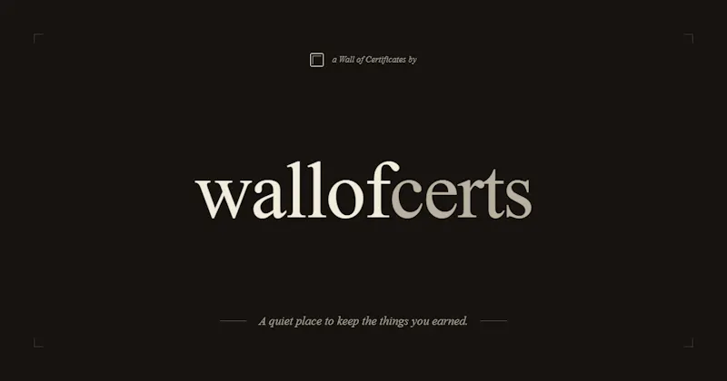 Wall of Certificates screenshot 5