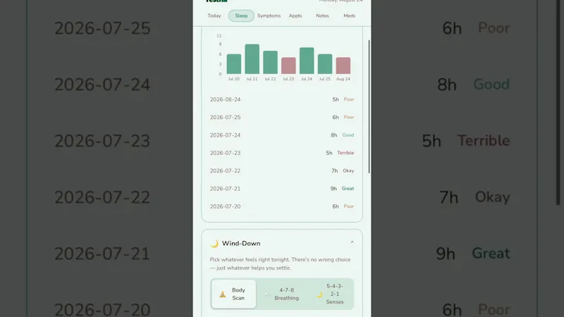 Restful: Chronic Illness Care screenshot 1 (video preview)