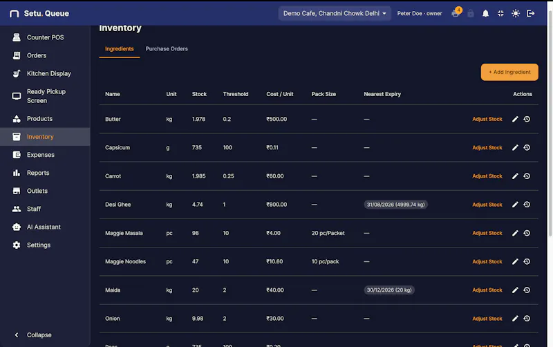 Setu Queue — The QSR Operating System screenshot 17