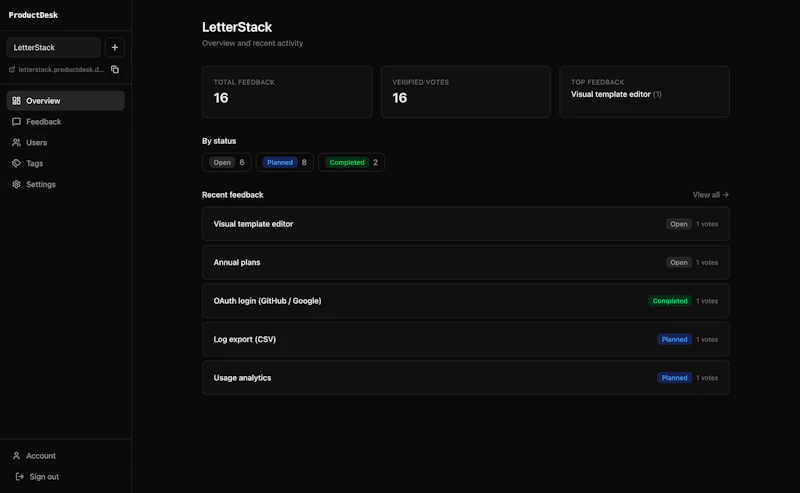 ProductDesk screenshot 1