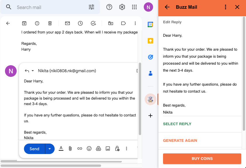 Vızıltı postası - AI E -posta Asistanı medya 5