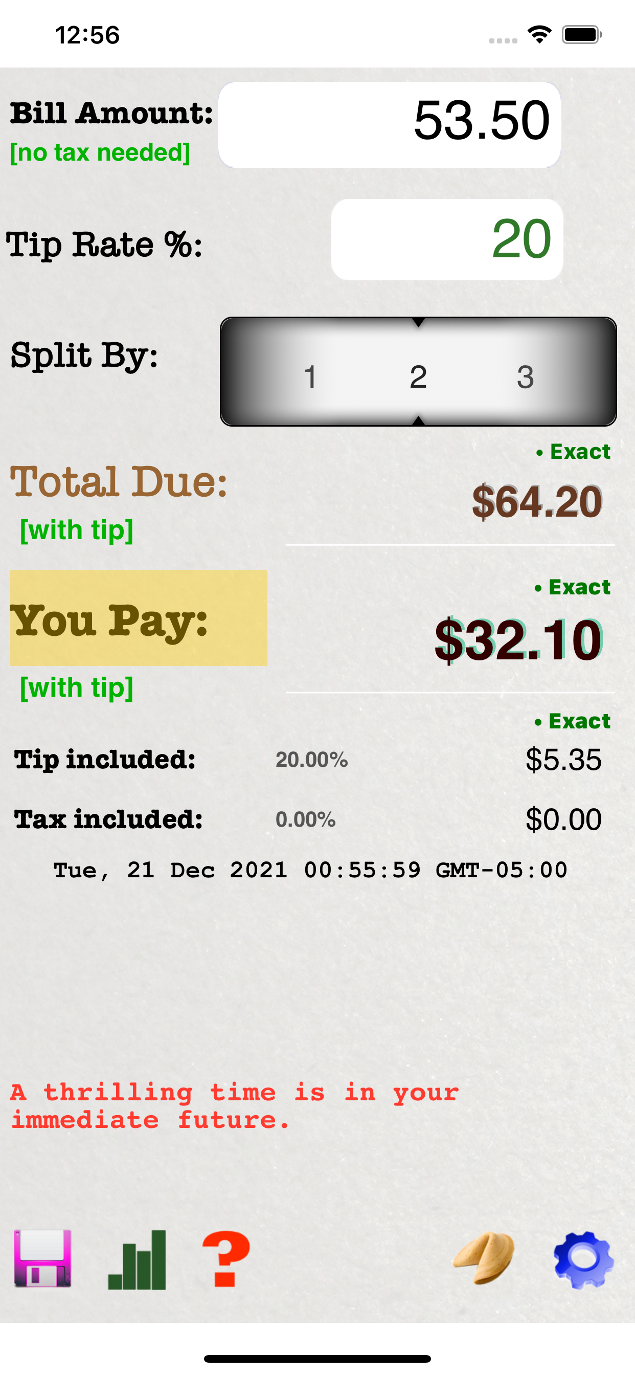 Tip Calculator and Bill Report gallery image