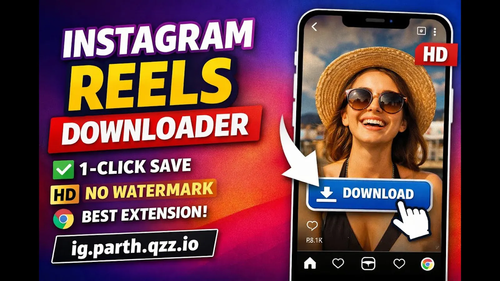 Instagram Reels Downloader screenshot 1 (video preview)