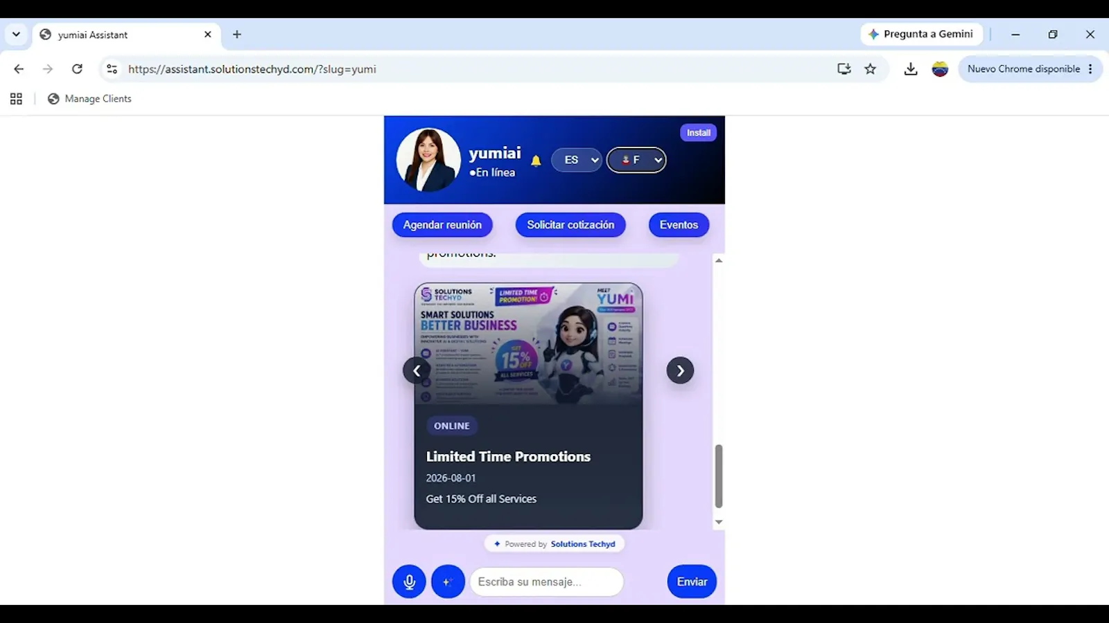 Yumi AI Assistant screenshot 1 (video preview)