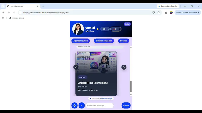 Yumi AI Assistant screenshot 1 (video preview)