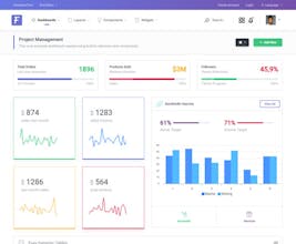 Fiori - Clean Horizontal Bootstrap 4 Dashboard gallery image