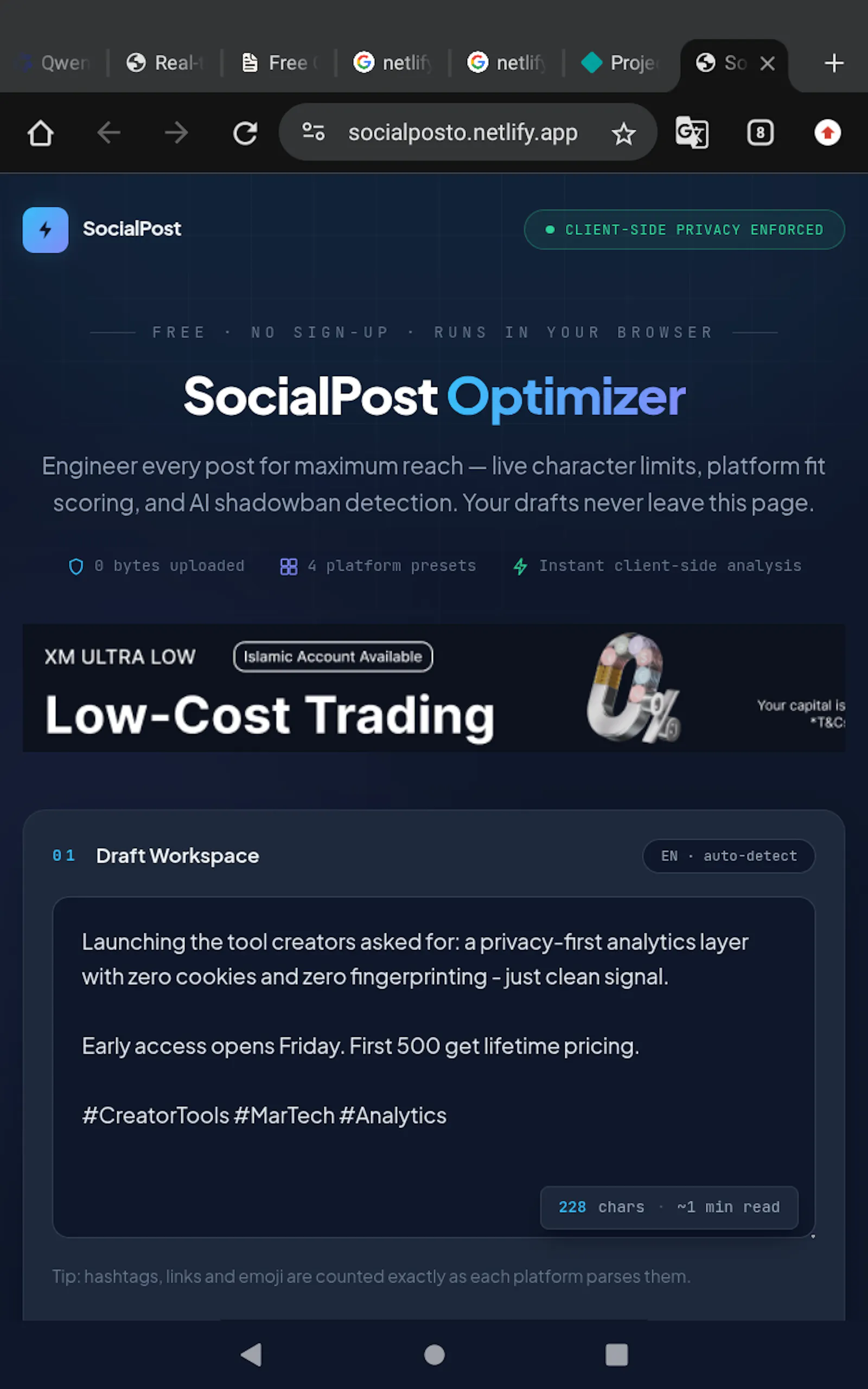 SocialPost Optimizer screenshot 4