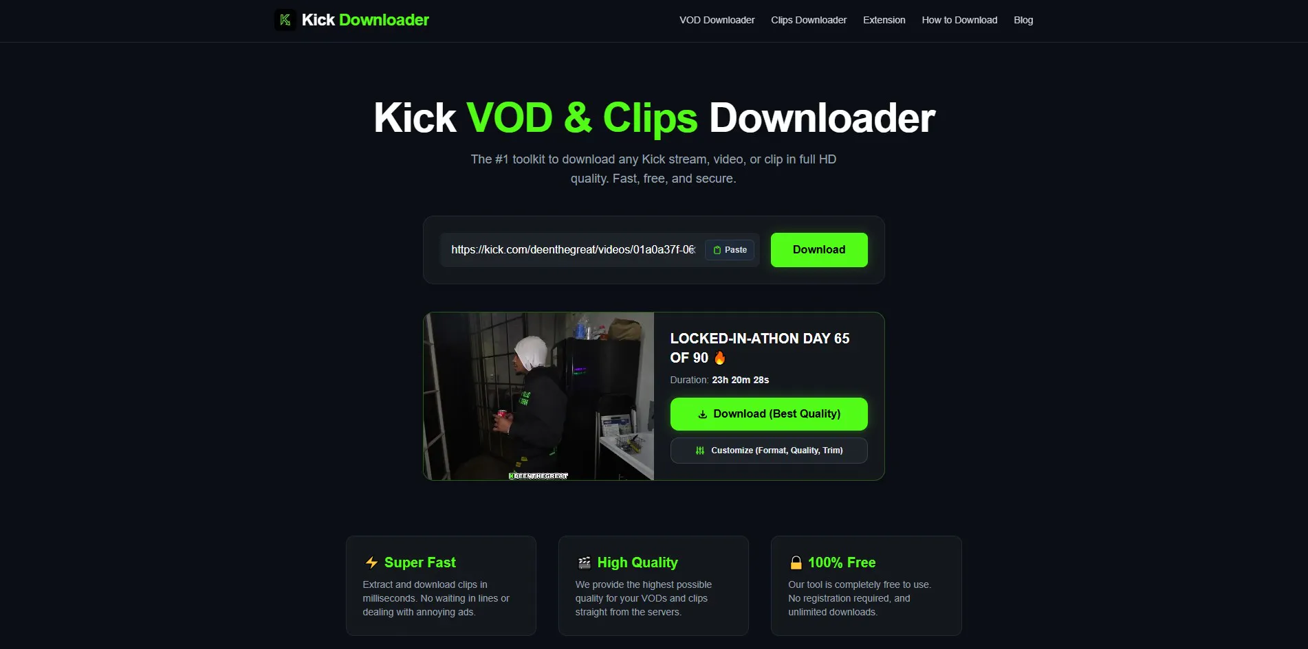 Kick VOD & Clips Downloader gallery image