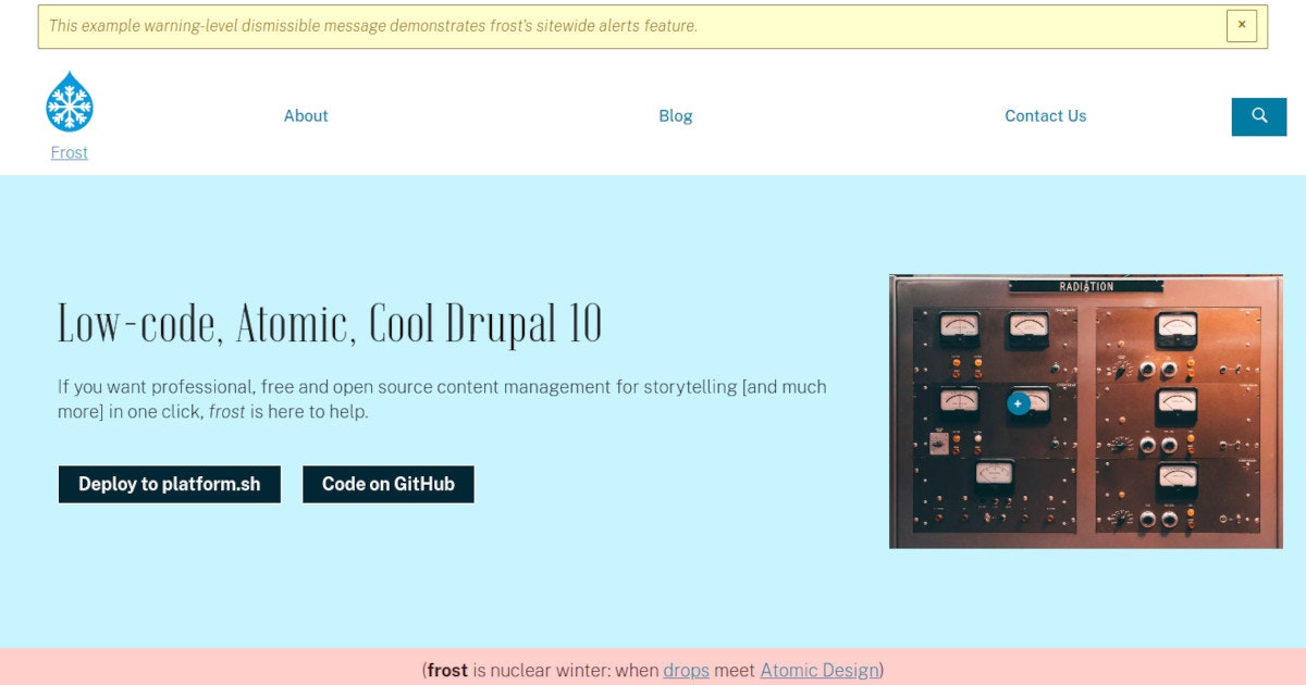 Мороз Drupal - Низко-код, атомный, прохладный Drupal 10 медиа 1