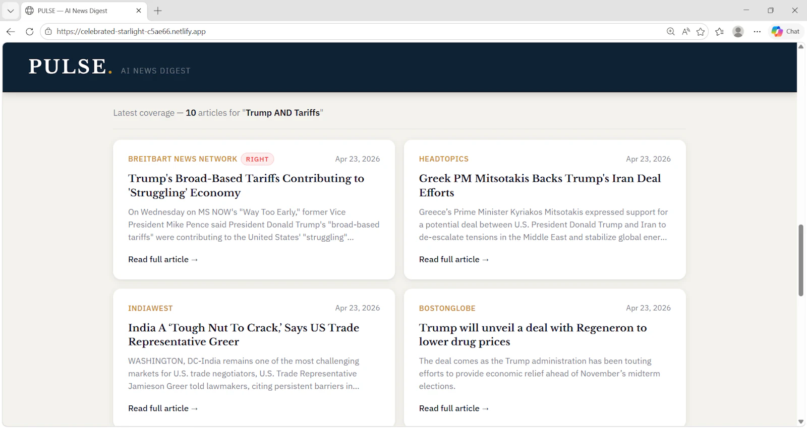 PULSE NEWS Intelligent Media Analysis screenshot 5