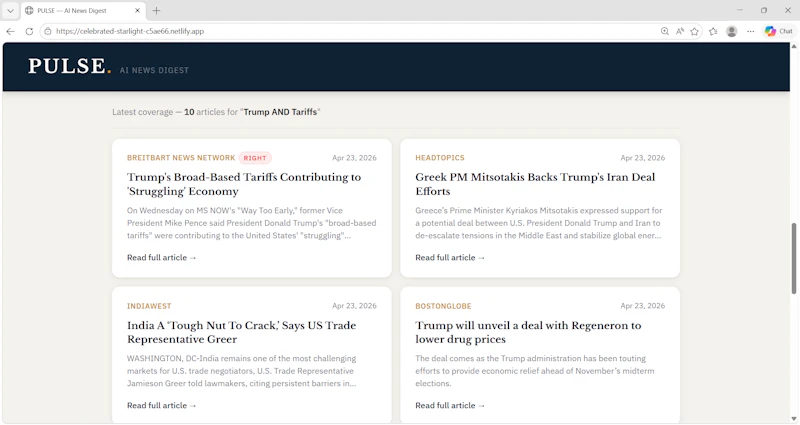PULSE NEWS Intelligent Media Analysis screenshot 5