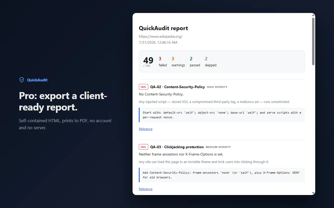 QuickAudit gallery image