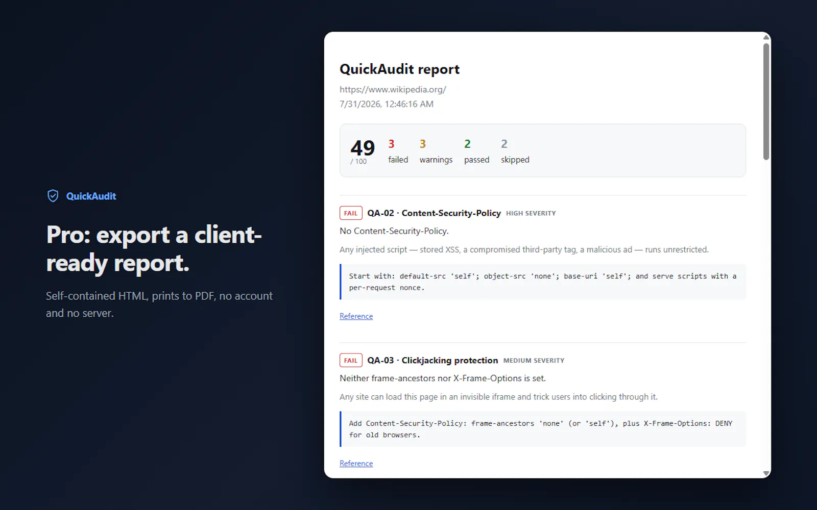 QuickAudit screenshot 6