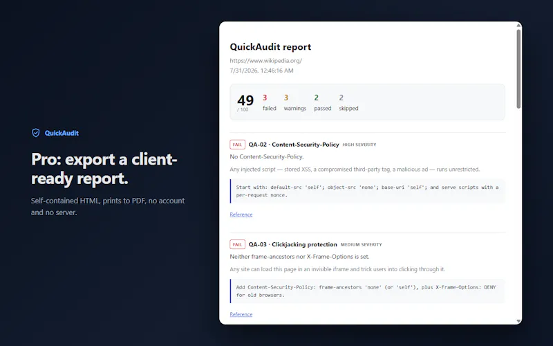 QuickAudit screenshot 6