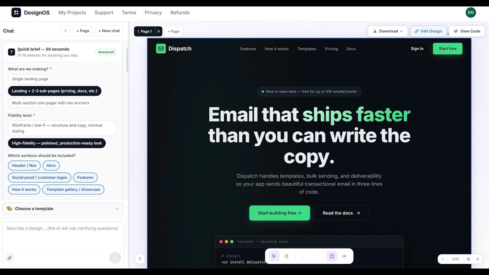 DesignOS  screenshot 1 (video preview)