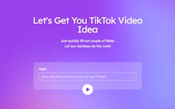TikTok Video Ideas Written by AI media 2