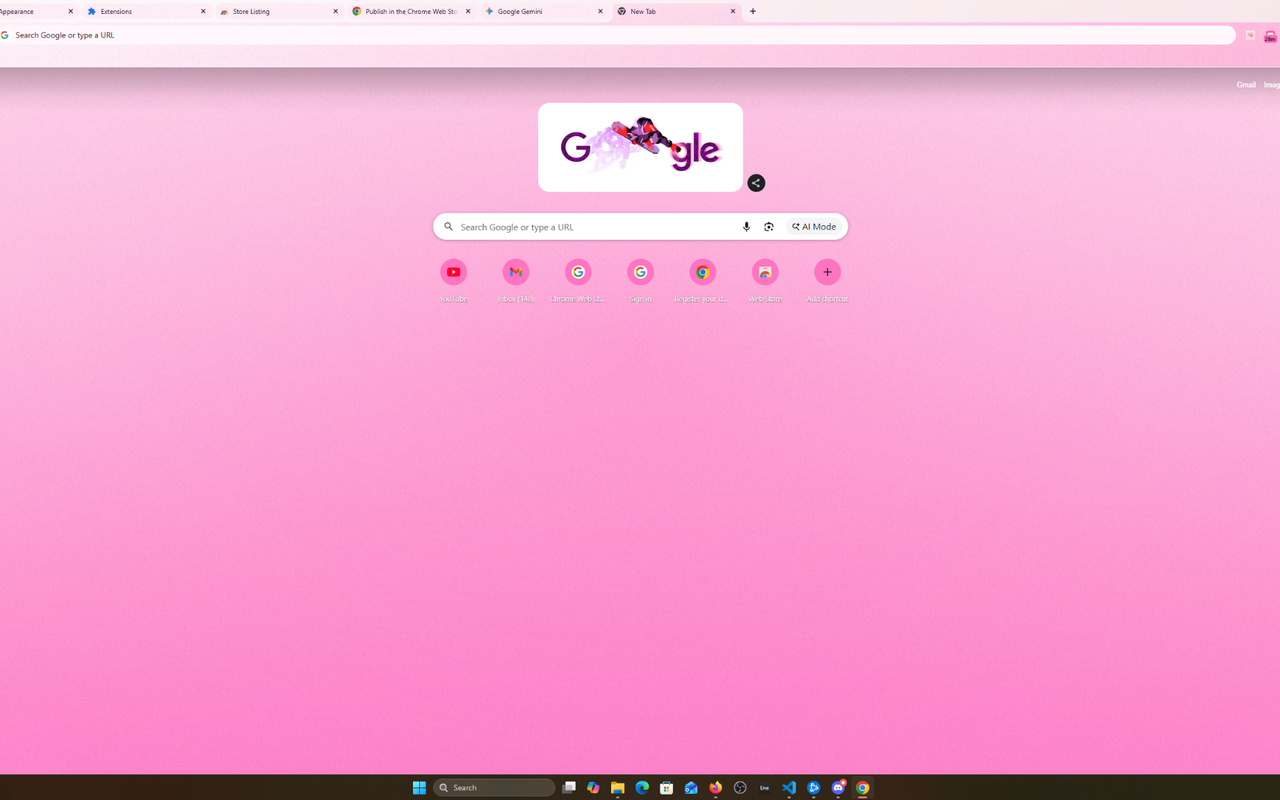 LoveSpark Retro Pink - Chrome Theme 
