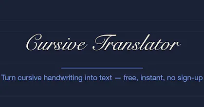 Cursive Translator gallery image
