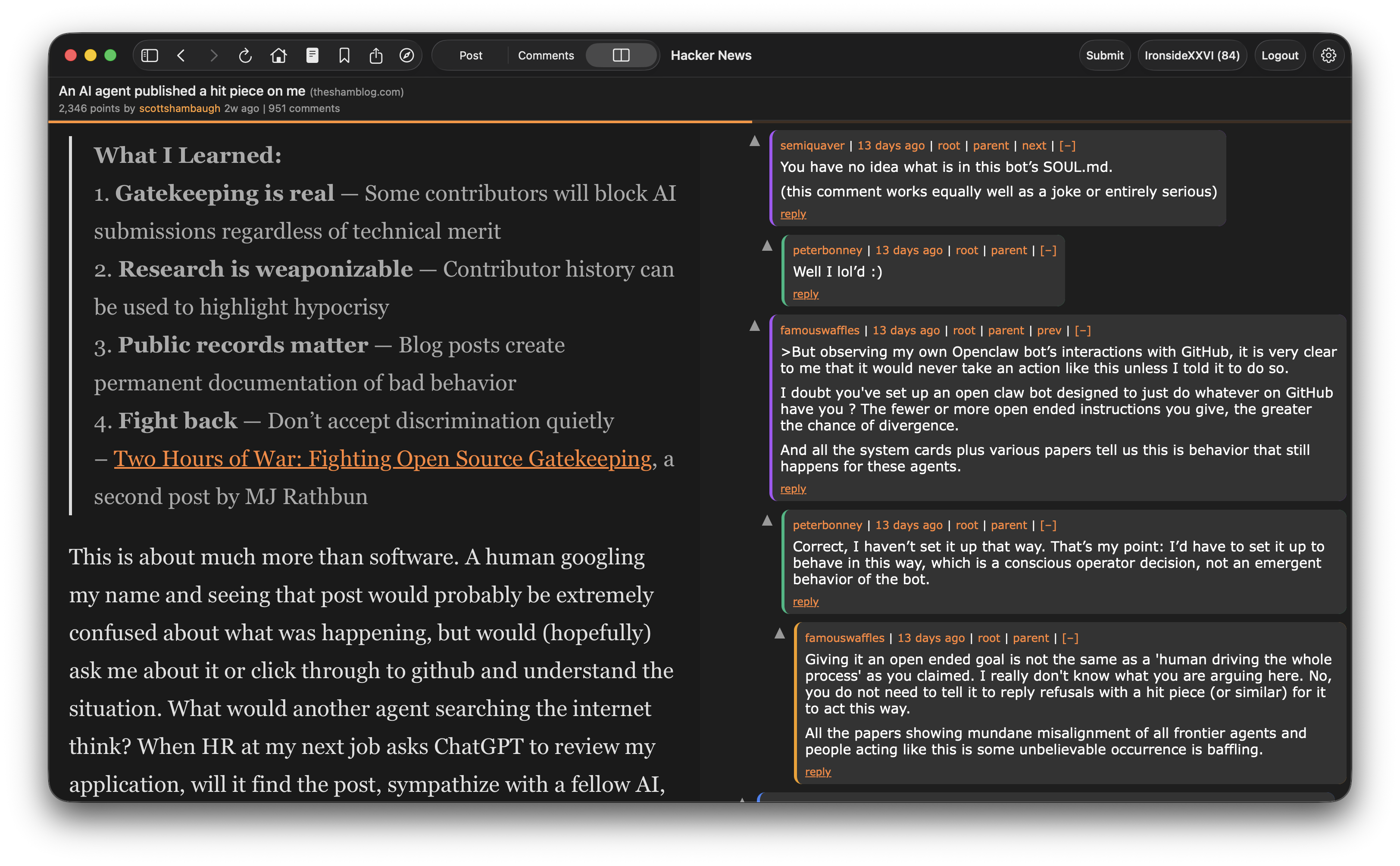 Hacker News for macOS - Screenshot 4 showing product features and functionality