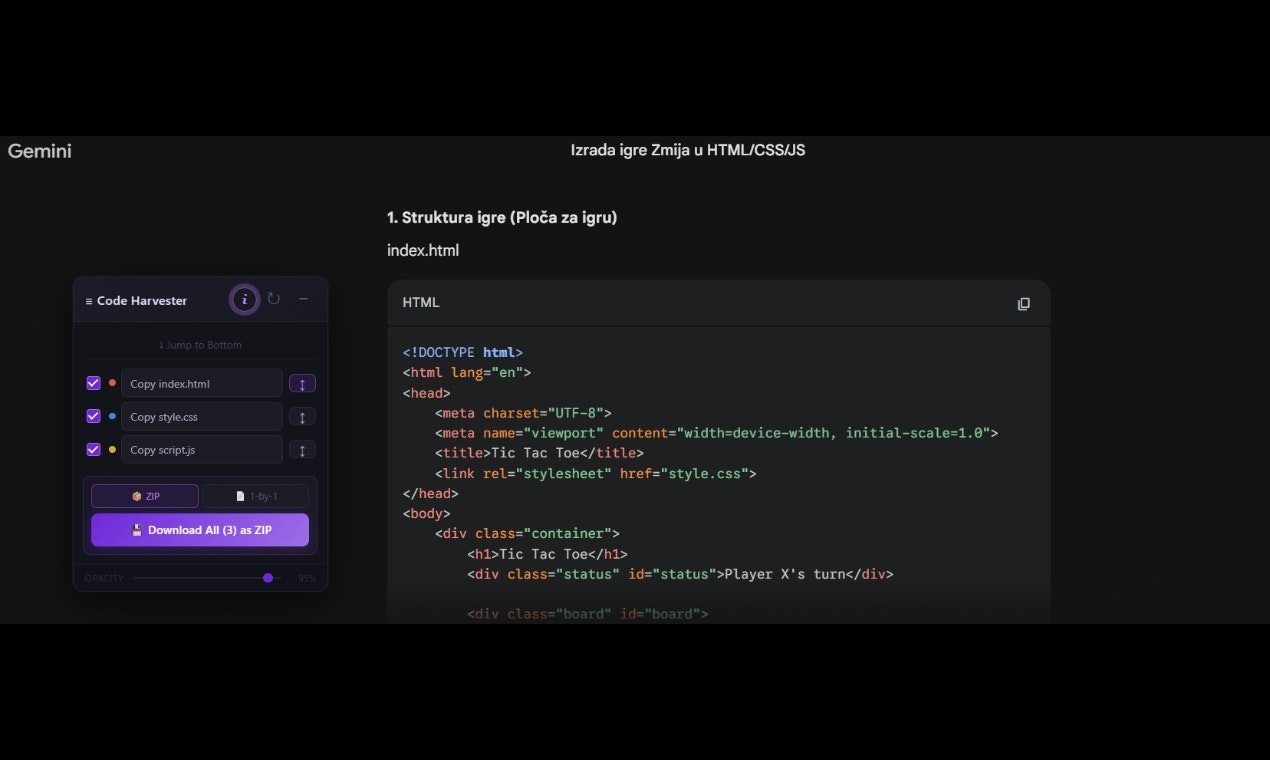 AI Code Harvester for Gemini & ChatGPT gallery image
