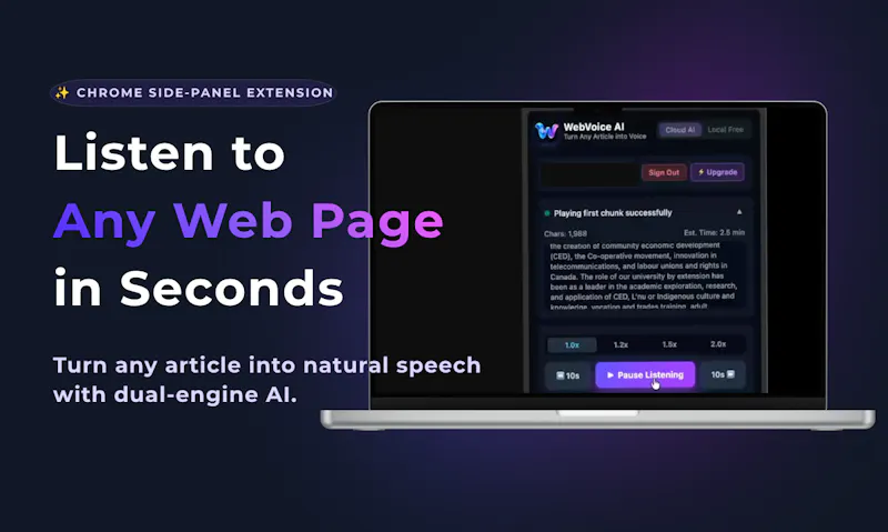 WebVoice AI screenshot 2
