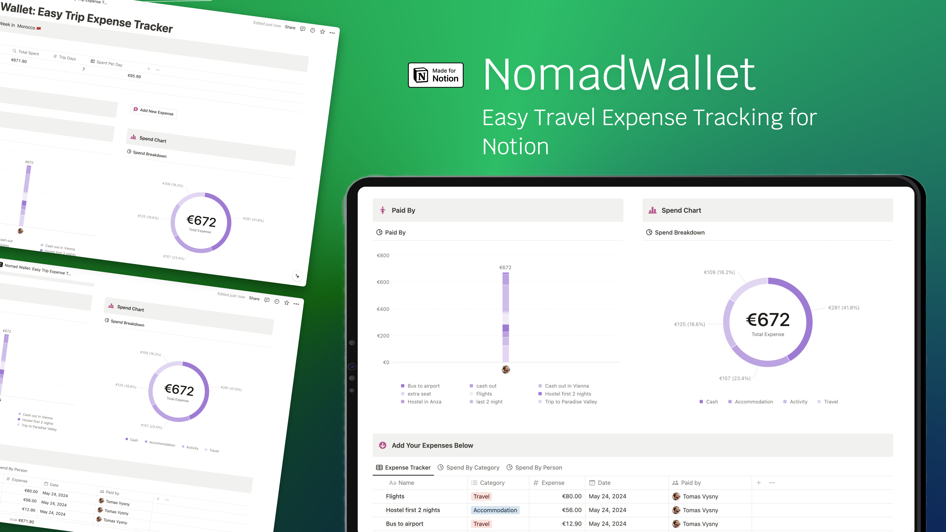 nomadwallet - 개념에 대한 가장 쉬운 여행 비용 추적기 미디어 2