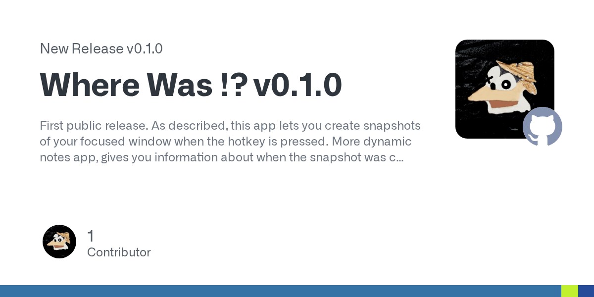 Where Was I? media 1