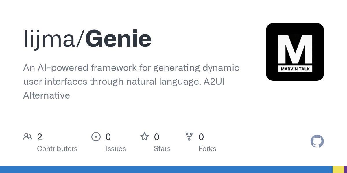 A2UI Genie - Main product screenshot demonstrating key features and user interface