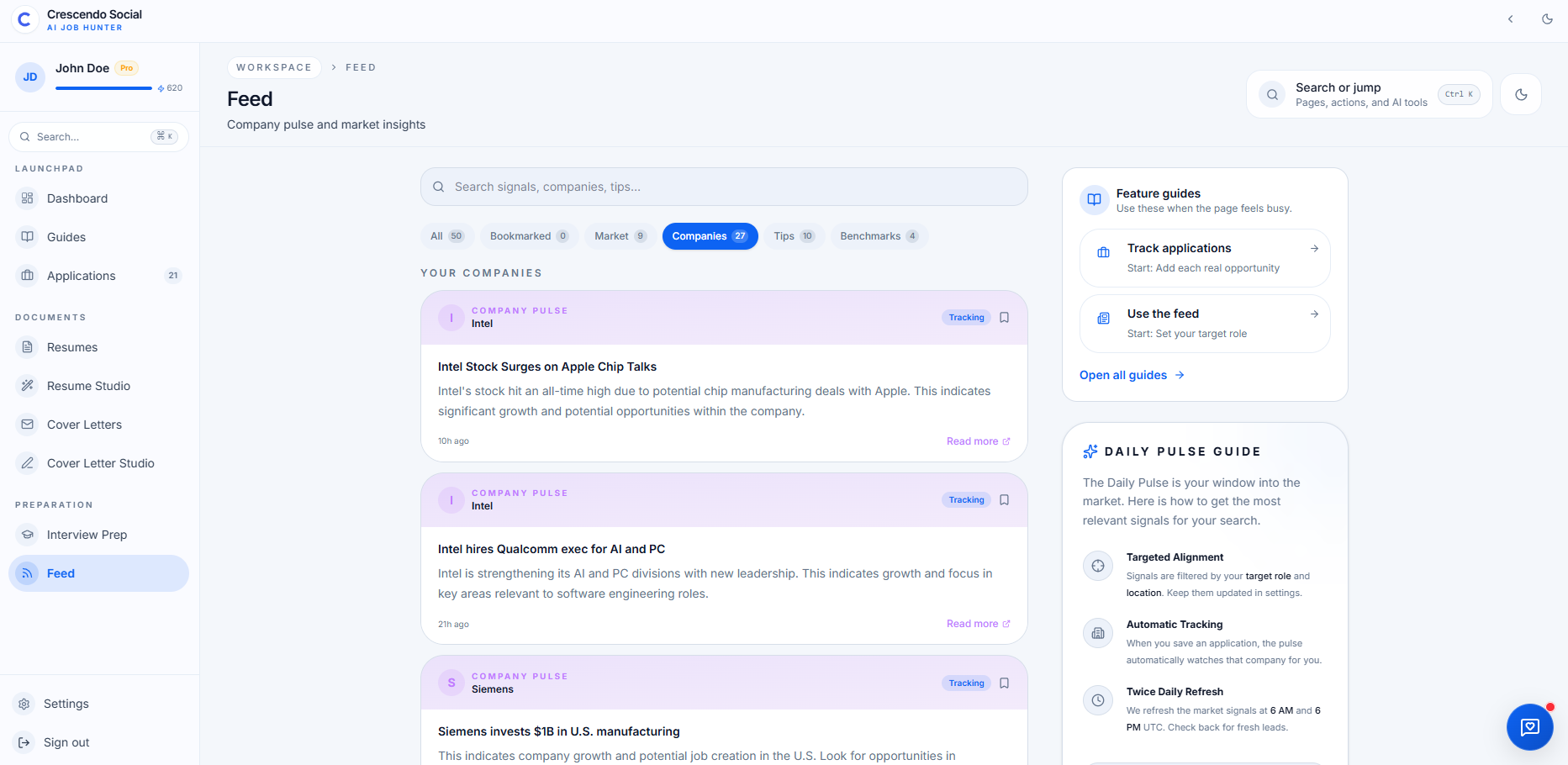 Crescendo Social: AI Job Hunter gallery image