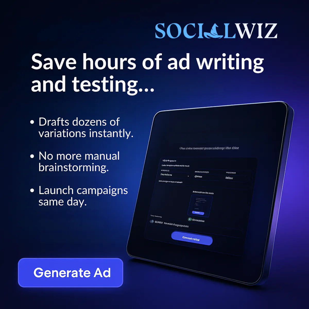 Socialwiz Ad Copy Generator