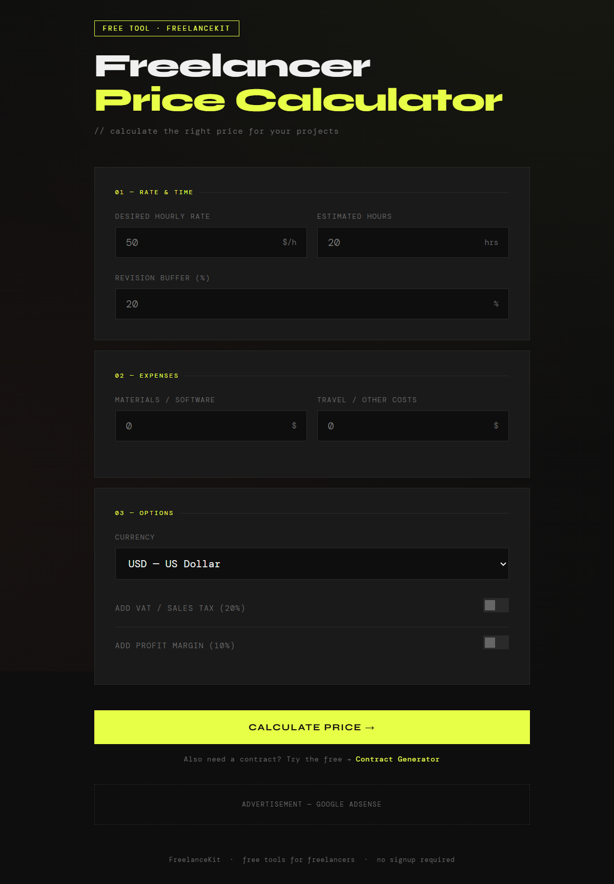 FreelanceKit - Price Calculator gallery image