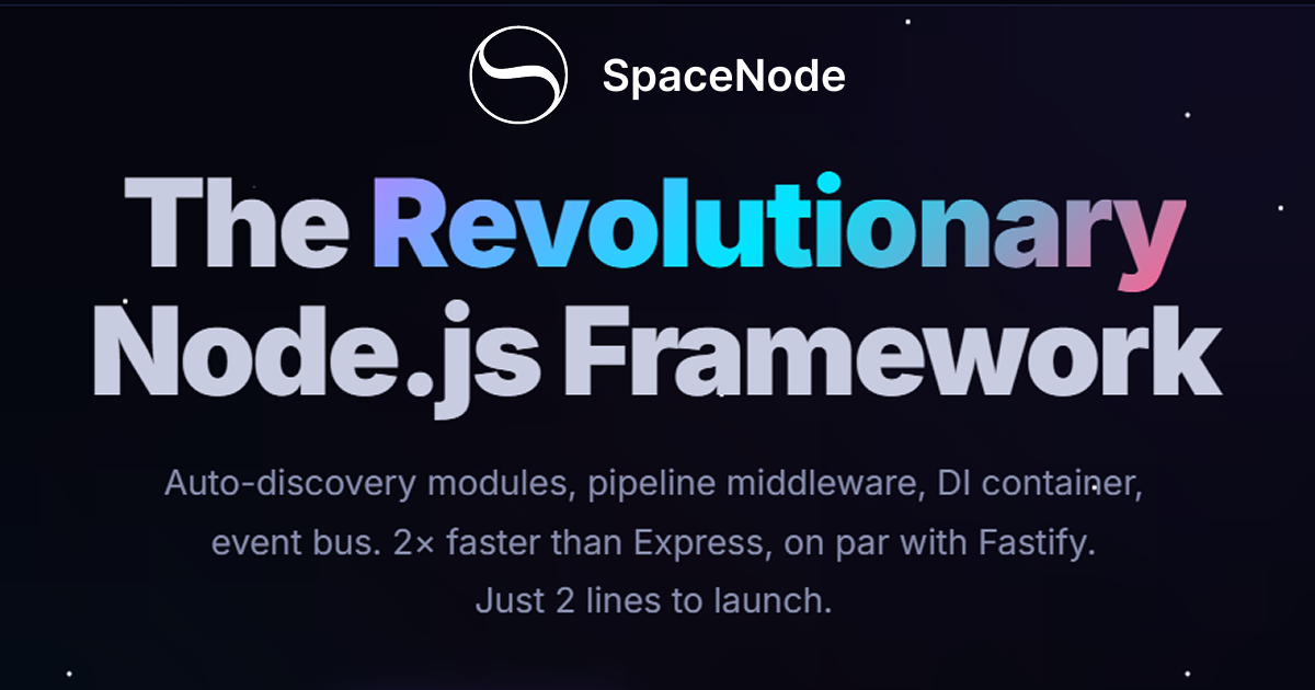 SpaceNode - Main product screenshot demonstrating key features and user interface