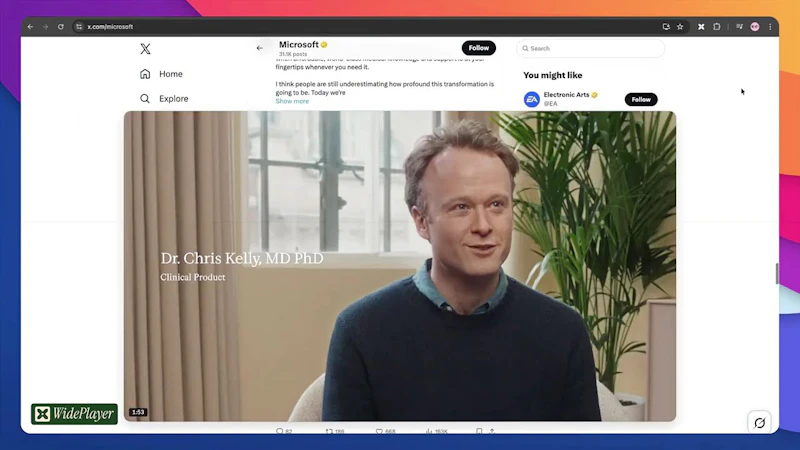 WidePlayer for X screenshot 1 (video preview)