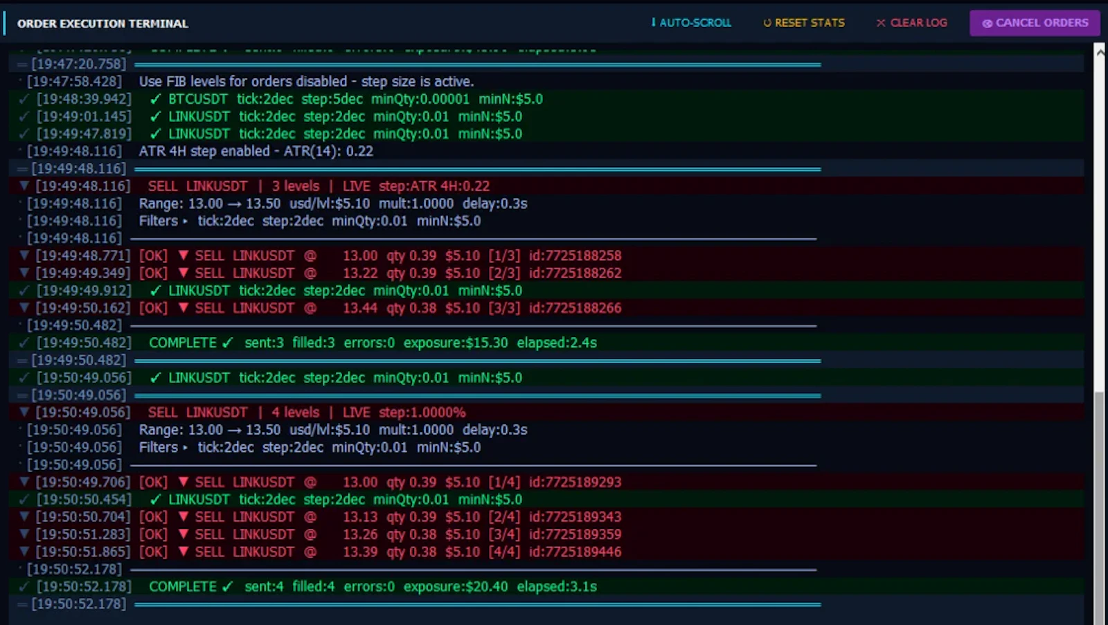 Liquidity Ladder Terminal screenshot 2