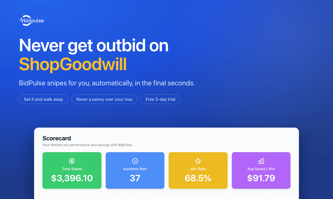 BidPulse screenshot 1