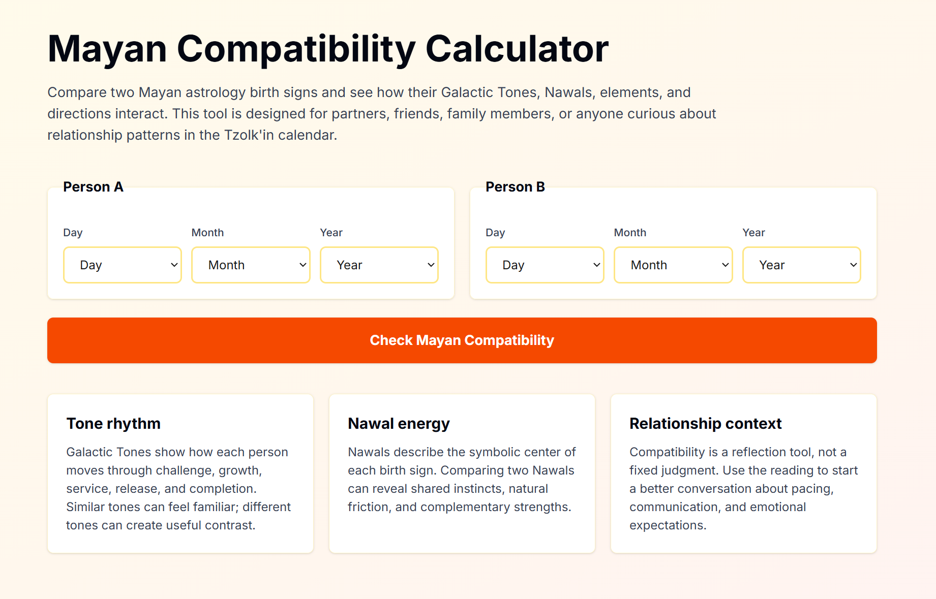 Mayan Astrology Calculator gallery image
