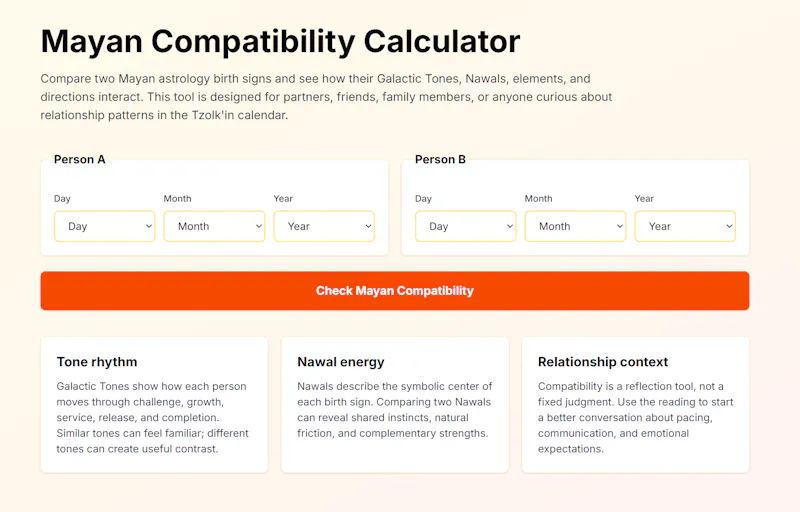 Mayan Astrology Calculator screenshot 6