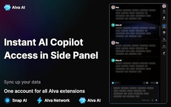 Alva AI - Sidebar Chrome extension gallery image