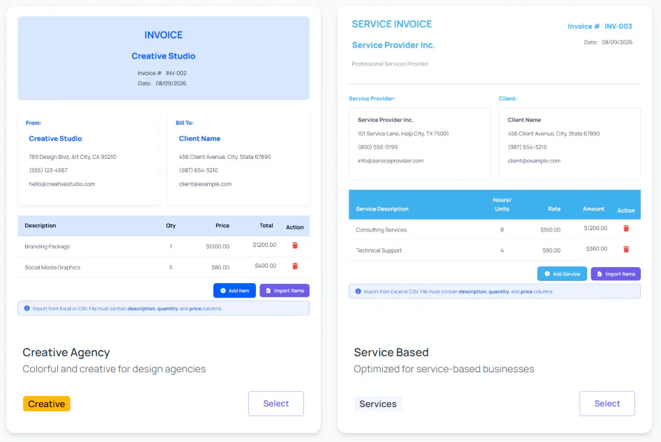 Free Invoice Generator by UtilifyZone gallery image
