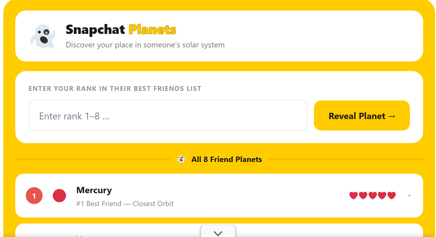 Snapchat Planets gallery image