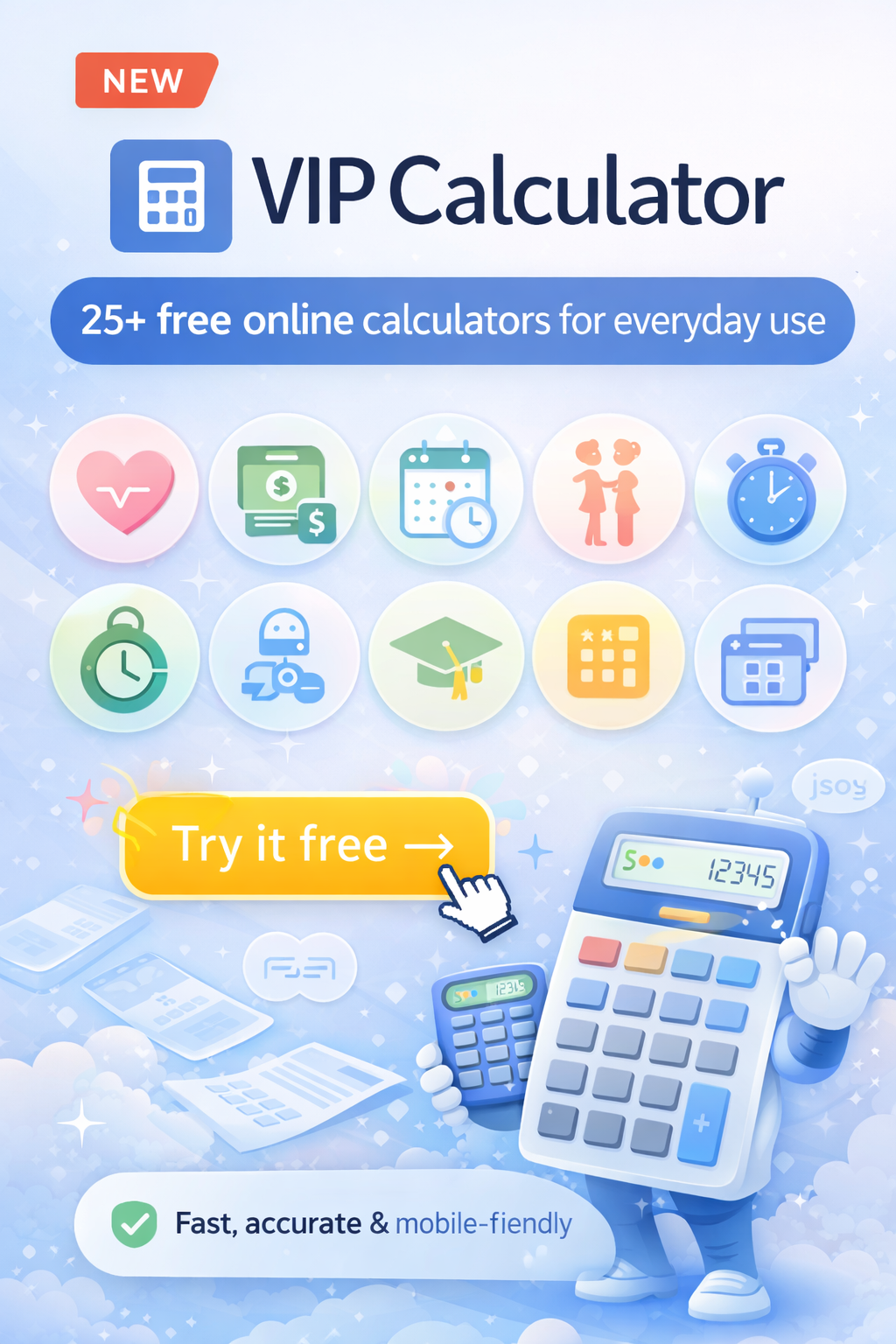 VIP Calculator - Main product screenshot demonstrating key features and user interface