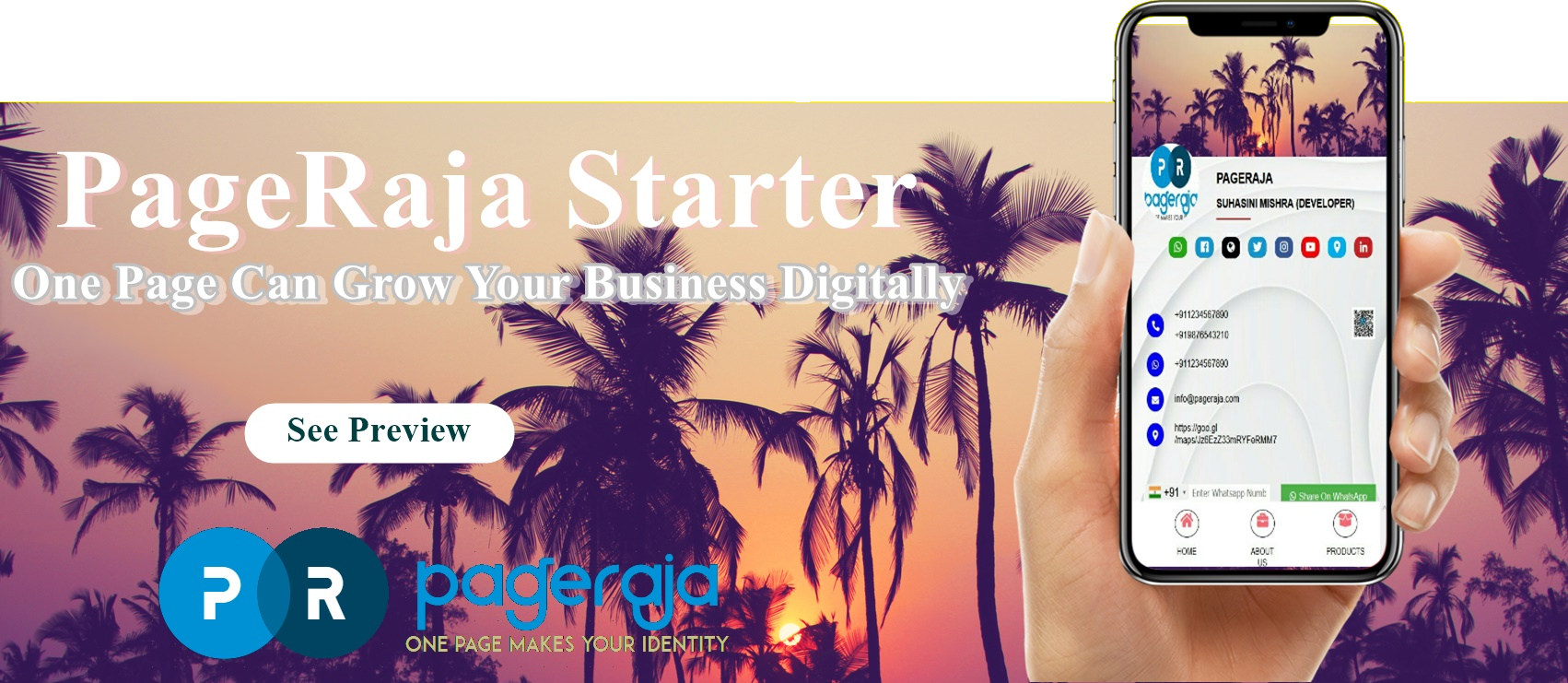 Người xây dựng danh thiếp Pageraja media 3