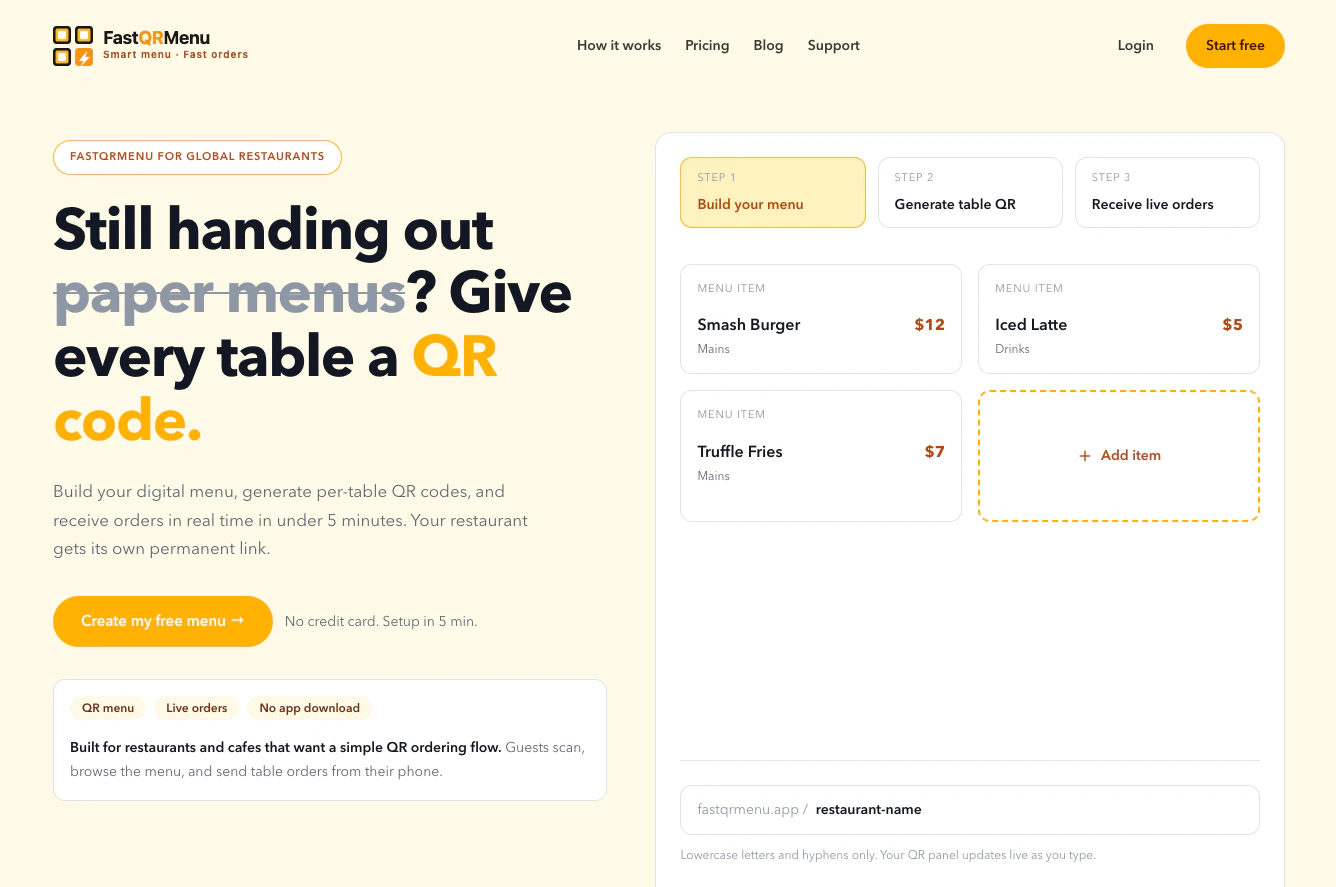 FastQRMenu 대표 미리보기