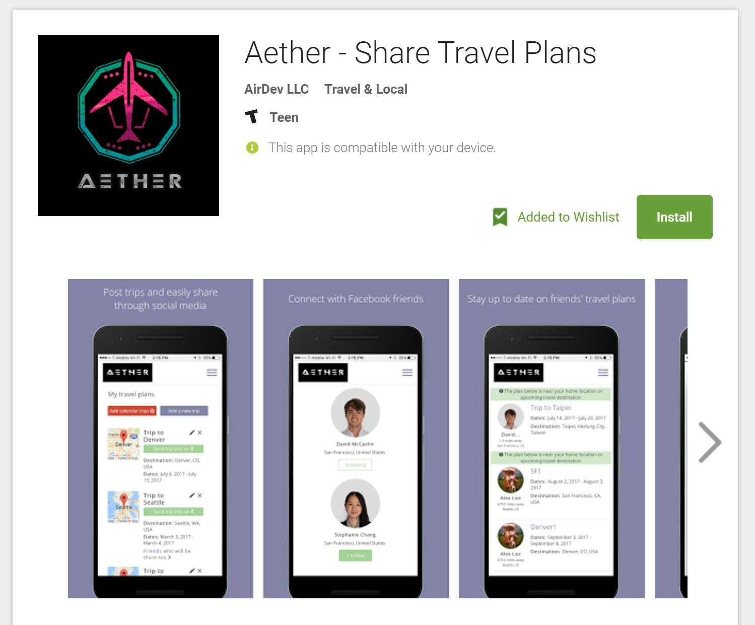 Aether App gallery image