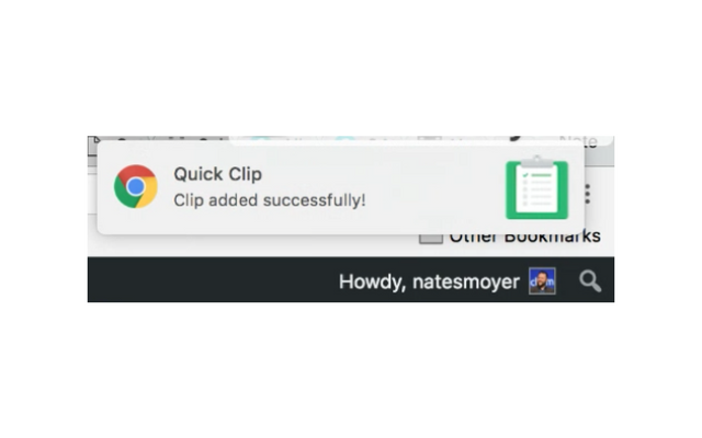 Quick Clip a copy and paste clipboard Chrome Extension Product