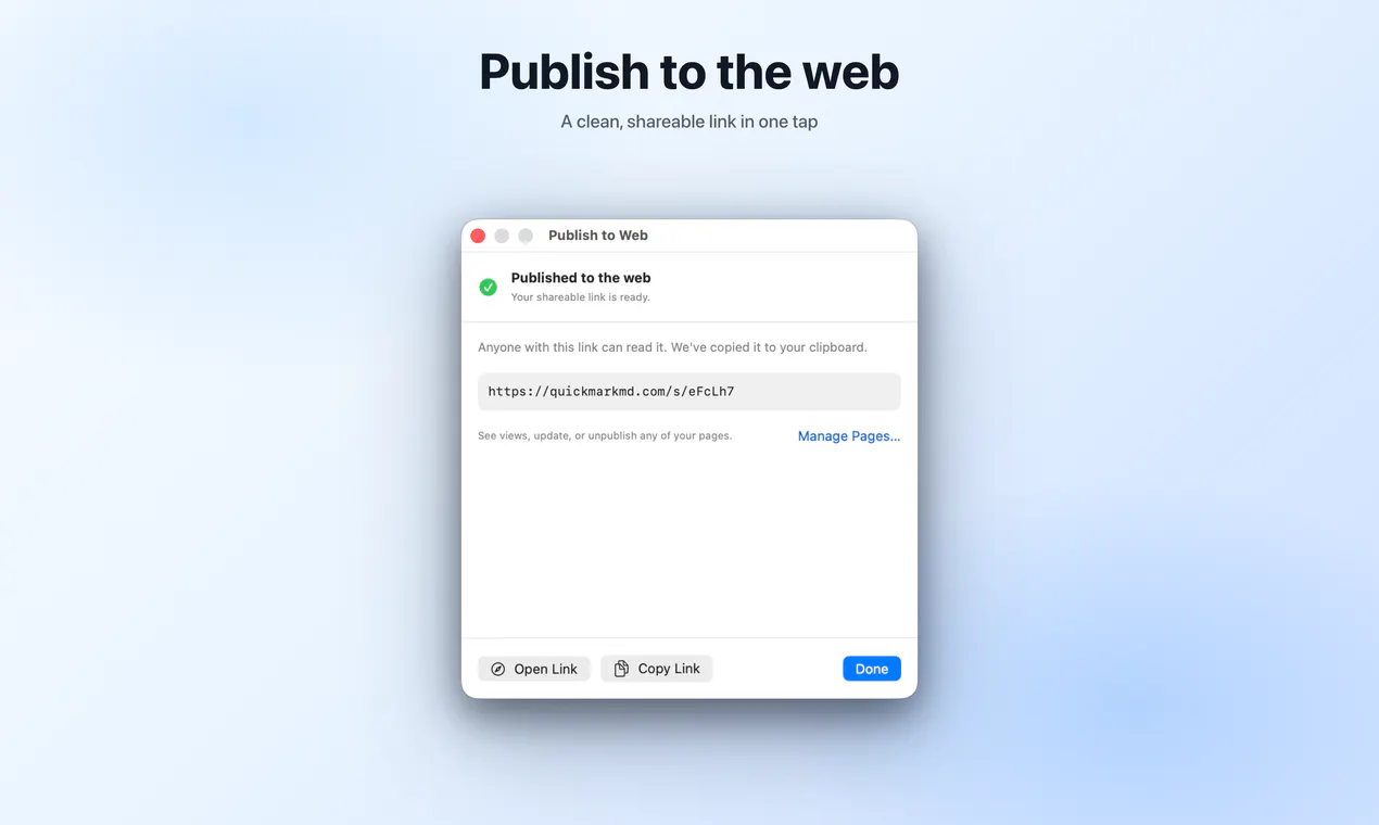 QuickMark screenshot